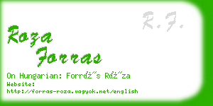 roza forras business card